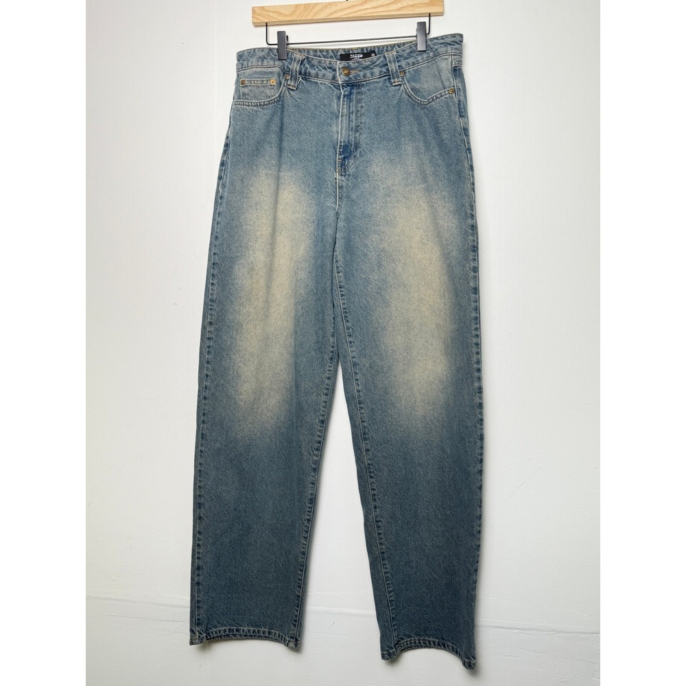 Jaded London Wide Leg Colossus Jeans Washed Blue Denim W30 Made in Turkey